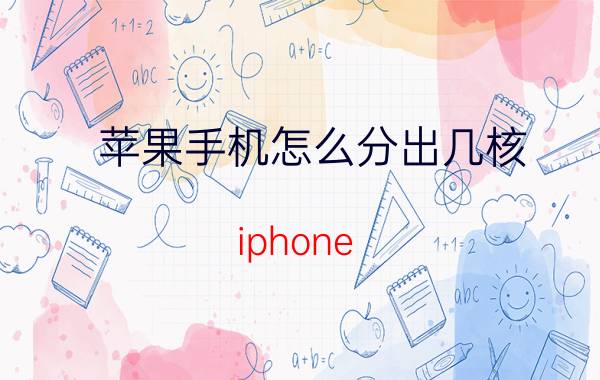 苹果手机怎么分出几核 iphone 12为什么6核？